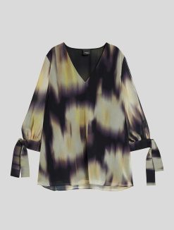 Marina Rinaldi Blouse En Georgette Chinoise | Blouses Et Chemises