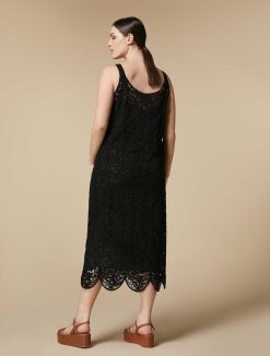 Marina Rinaldi Robe En Coton Brodee | Tricots