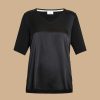 Marina Rinaldi T-Shirt En Soie Et Jersey | Hauts Et T-Shirts