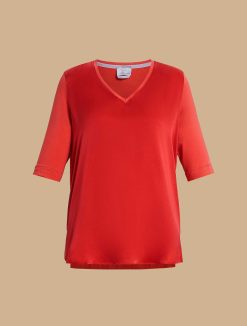 Marina Rinaldi T-Shirt En Soie Et Jersey | Hauts Et T-Shirts