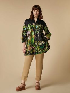 Marina Rinaldi Tunique En Satin Imprime | Blouses Et Chemises