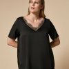 Marina Rinaldi Chemisier Avec Details En Dentelle | Blouses Et Chemises