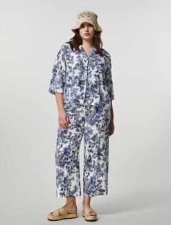 Marina Rinaldi Chemise En Toile De Viscose Et De Lin | Blouses Et Chemises