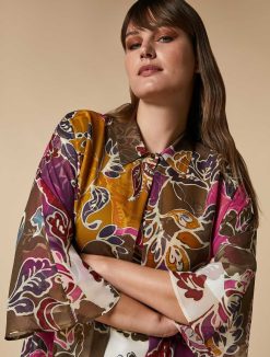 Marina Rinaldi Tunique En Georgette De Soie | Blouses Et Chemises