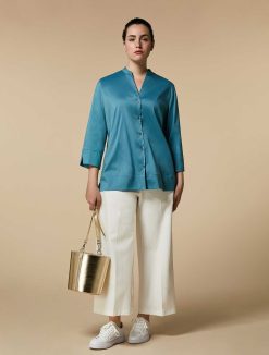 Marina Rinaldi Chemise En Popeline De Coton Melange | Blouses Et Chemises