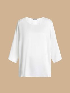 Marina Rinaldi Chemisier Carre En Satin | Blouses Et Chemises