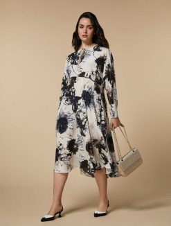 Marina Rinaldi Robe En Crepe De Chine De Soie | Robes