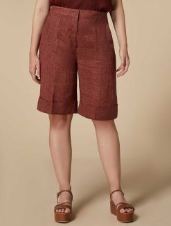 Marina Rinaldi Bermuda En Lin Leger | Pantalon