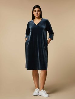 Marina Rinaldi Robe En Jersey De Velours | Robes