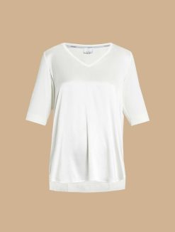 Marina Rinaldi T-Shirt En Soie Et Jersey | Hauts Et T-Shirts