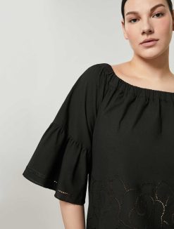 Marina Rinaldi Chemisier En Satin De Coton | Blouses Et Chemises