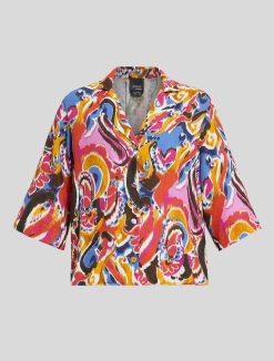 Marina Rinaldi Chemise En Toile De Viscose Et De Lin | Blouses Et Chemises