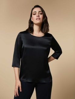 Marina Rinaldi Chemisier Carre En Satin | Blouses Et Chemises