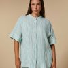 Marina Rinaldi Tunique En Lin Teint En Fil | Blouses Et Chemises