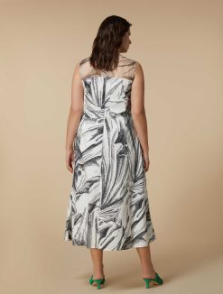 Marina Rinaldi Robe En Popeline Et Organza De Soie | Robes