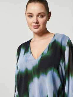 Marina Rinaldi Blouse En Georgette Chinoise | Blouses Et Chemises