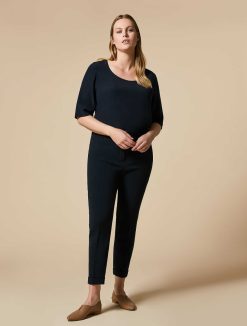 Marina Rinaldi Pantalon Slim En Cady De Triacetate | Pantalon