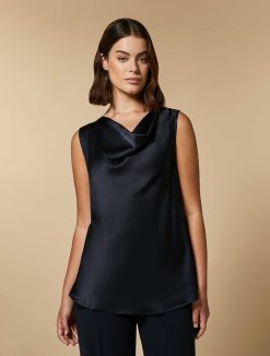 Marina Rinaldi Haut Drape En Satin | Blouses Et Chemises